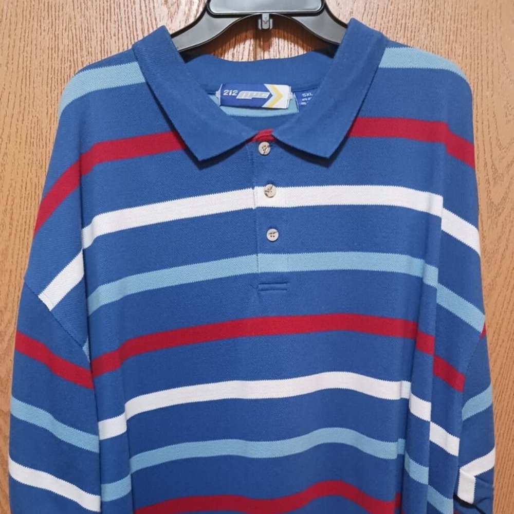 (2)-212 NYC(Polo Shirts)-(Red/Gray/Black)-(Blue/Red/White)-(Pre-owned)-(5XL)-$30 - Picture 5 of 6